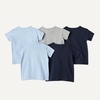 image:imageAmazon Essentials Boys Cotton Jersey Crew Neck Undershirt Pack of 5Light Blue  Navy  Light Grey Heather