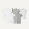 image:imageAmazon Essentials Boys Cotton Jersey Crew Neck Undershirt Pack of 5Light Grey Heather  White