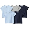 image:imageAmazon Essentials Boys Cotton Jersey Crew Neck Undershirt Pack of 5Light Blue  Navy  Light Grey Heather