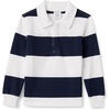 image:imageAmazon Essentials Boys and Toddlers Long Sleeve Rugby Polo ShirtNavy White Rugby Stripe
