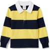 image:imageAmazon Essentials Boys and Toddlers Long Sleeve Rugby Polo ShirtNavy Yellow Rugby Stripe