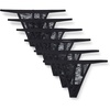image:imageAmazon Essentials Womens All over stretch Lace GString Thong Underwear Pack of 6Black