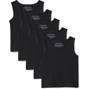 image:imageAmazon Essentials Boys Cotton Jersey Tank Top Undershirt Pack of 5Black