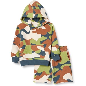 image:imageAmazon Essentials Boys and Toddlers 2 Piece Hoodie and Shorts SetDark Navy Camo