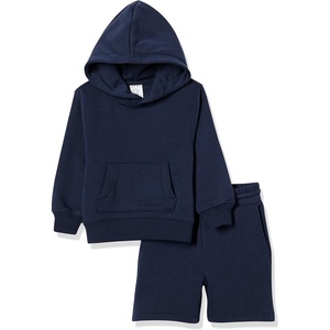 image:imageAmazon Essentials Boys and Toddlers 2 Piece Hoodie and Shorts SetNavy