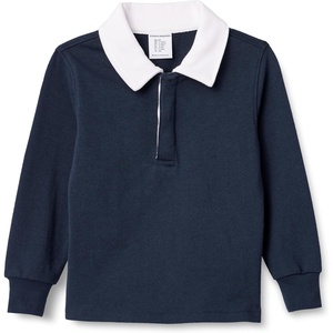 image:imageAmazon Essentials Boys and Toddlers Long Sleeve Rugby Polo ShirtNavy