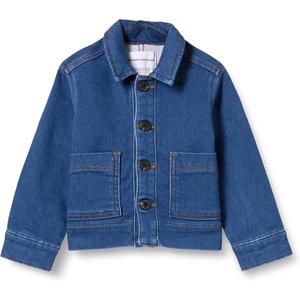 image:imageAmazon Essentials Unisex Kids and Toddlers RelaxedFit Denim Chore Jacket OuterwearMedium Indigo Wash