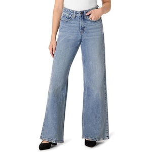 image:imageAmazon Essentials Womens HighRise Wide Leg Crop JeansAuthentic Medium Wash