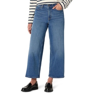 image:imageAmazon Essentials Womens HighRise Wide Leg Crop JeansMedium Blue Vintage