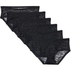 image:imageAmazon Essentials Womens Maternity Under Bump All over Stretch Lace Brief Pack of 6Black