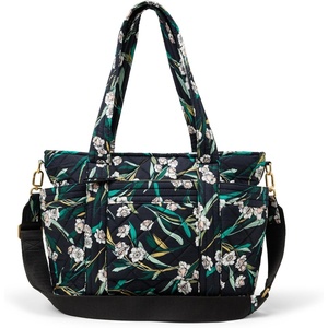 image:imageAmazon Essentials Womens Quilted Cotton Tote HandbagBlack Floral
