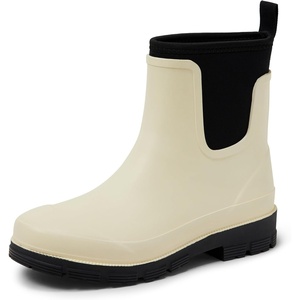 image:imageAmazon Essentials Womens Chelsea Ankle Rain BootIvory
