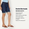 image:imageAmazon Essentials Womens MidRise Slim Fit Bermuda Shorts with PocketsDark Wash