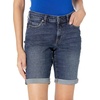 image:imageAmazon Essentials Womens MidRise Slim Fit Bermuda Shorts with PocketsDark Wash