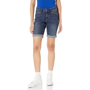 image:imageAmazon Essentials Womens MidRise Slim Fit Bermuda Shorts with PocketsDark Wash