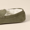 image:imageAmazon Essentials Mens Memory Foam Moccasin SlippersDark Olive Microsuede
