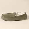 image:imageAmazon Essentials Mens Memory Foam Moccasin SlippersDark Olive Microsuede