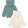image:imageAmazon Essentials Unisex Babies Long Sleeve Hooded Sweater Pack of 2Dark Sage GreenOatmeal