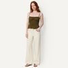 image:imageAmazon Essentials Womens RegularFit Smocked Cotton Stretch Poplin TankDeep Brown