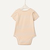 image:imageAmazon Essentials x Sofia Grainge Unisex Babies Short Sleeve Crewneck BodysuitIvoryLight CamelStripe