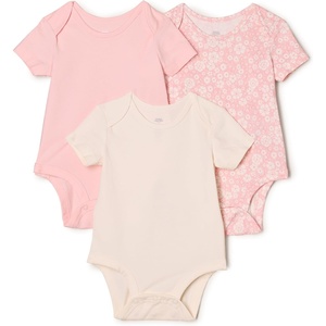 image:imageAmazon Essentials x Sofia Grainge Unisex Babies Short Sleeve Crewneck BodysuitDelicate FloralIvoryPink