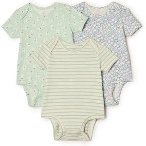 image:imageAmazon Essentials x Sofia Grainge Unisex Babies Short Sleeve Crewneck BodysuitRabbitsRound TreesStripe