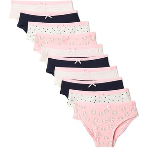 image:imageAmazon Essentials Girls Cotton Jersey Bikini Underwear Pack of 10Spot Stripe Navy