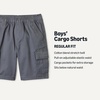 image:imageAmazon Essentials Boys Stretch Pull On Cargo ShortsIron Grey
