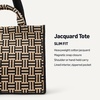 image:imageAmazon Essentials Womens Jacquard Tote Bag Black Animal Print One SizeTan Geo