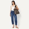 image:imageAmazon Essentials Womens Jacquard Tote Bag Black Animal Print One SizeTan Leopard