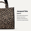 image:imageAmazon Essentials Womens Jacquard Tote Bag Black Animal Print One SizeTan Leopard