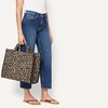 image:imageAmazon Essentials Womens Jacquard Tote Bag Black Animal Print One SizeTan Leopard