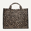 image:imageAmazon Essentials Womens Jacquard Tote Bag Black Animal Print One SizeTan Leopard