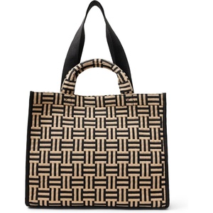 image:imageAmazon Essentials Womens Jacquard Tote Bag Black Animal Print One SizeTan Geo