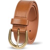 image:imageAmazon Essentials Womens Raw Edge Jeans Belt with Wide Waist StrapTan