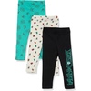 image:imageAmazon Essentials Disney  Marvel  Star Wars  Frozen  Princess Girls and Toddlers Cotton Stretch Leggings Multipacks3pack Marvel Wakanda Forever