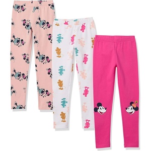 image:imageAmazon Essentials Disney  Marvel  Star Wars  Frozen  Princess Girls and Toddlers Cotton Stretch Leggings Multipacks3pack Forever Mickey