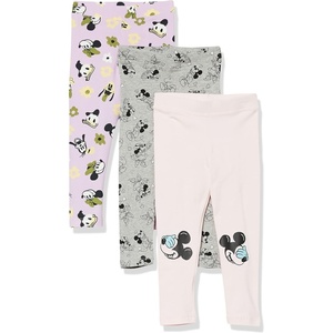 image:imageAmazon Essentials Disney  Marvel  Star Wars  Frozen  Princess Girls and Toddlers Cotton Stretch Leggings Multipacks3pack Minnie and Friends