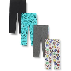 image:imageAmazon Essentials Disney  Marvel  Star Wars  Frozen  Princess Girls and Toddlers Cotton Stretch Leggings Multipacks4pack Marvel Icons