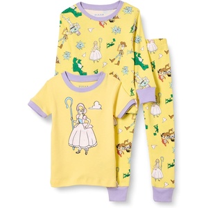 image:imageAmazon Essentials Disney  Marvel  Star Wars  Princess Girls and Toddlers SnugFit Cotton Pajamas Set Pack of 33piece Toy Story Bo Peep Set