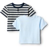 image:imageAmazon Essentials x Sofia Grainge Baby Boys Cotton Short Sleeve Crewneck TShirtsLight BlueStripe