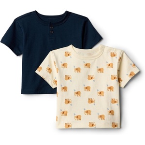 image:imageAmazon Essentials x Sofia Grainge Baby Boys Cotton Short Sleeve Crewneck TShirtsElephantsNavy
