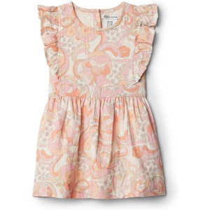 image:imageAmazon Essentials x Sofia Grainge Toddler and Baby Girls Linen DressPeach Craft Floral