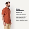 image:imageAmazon Essentials Mens Regular Fit Short Sleeve Linen ShirtBrick Red