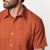 image:imageAmazon Essentials Mens Regular Fit Short Sleeve Linen ShirtBrick Red