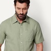 image:imageAmazon Essentials Mens Regular Fit Short Sleeve Linen ShirtDark Sage Green