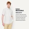 image:imageAmazon Essentials Mens Regular Fit Short Sleeve Linen ShirtLight Grey