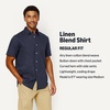 image:imageAmazon Essentials Mens Regular Fit Short Sleeve Linen ShirtNavy
