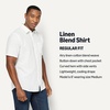 image:imageAmazon Essentials Mens Regular Fit Short Sleeve Linen ShirtWhite