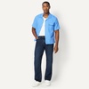 image:imageAmazon Essentials Mens RelaxedFit Short Sleeve Linen Blend ShirtBlue
